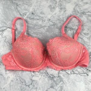 Victoria's Secret Coral Lace Bra